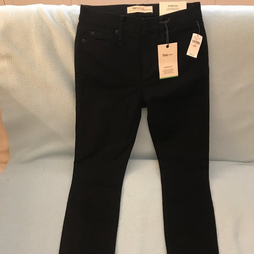 NWT GAP Mid Rise True Skinny Jeans Black size 25 Short - Picture 9 of 9